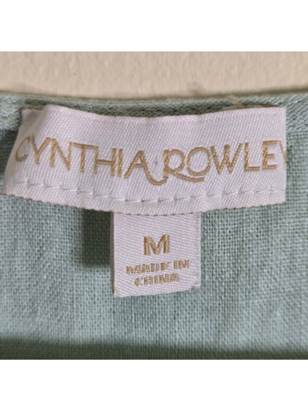 Cynthia Rowley Pale Green Linen Blend Sleeveless High Low Hem Midi Dress Size M - Picture 4 of 5